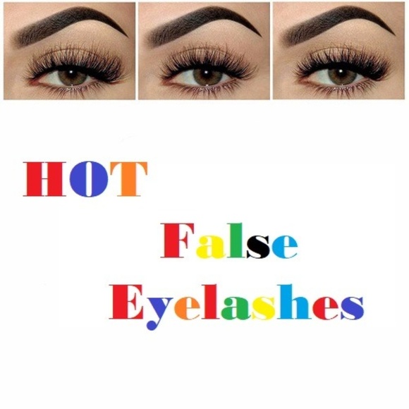 4 Pack New Reusable Natural False Eyelashes + 2 - Picture 4 of 5